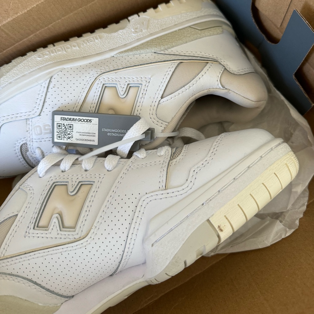 Womens Brand New New Balance 550 White Grey Color New With Box